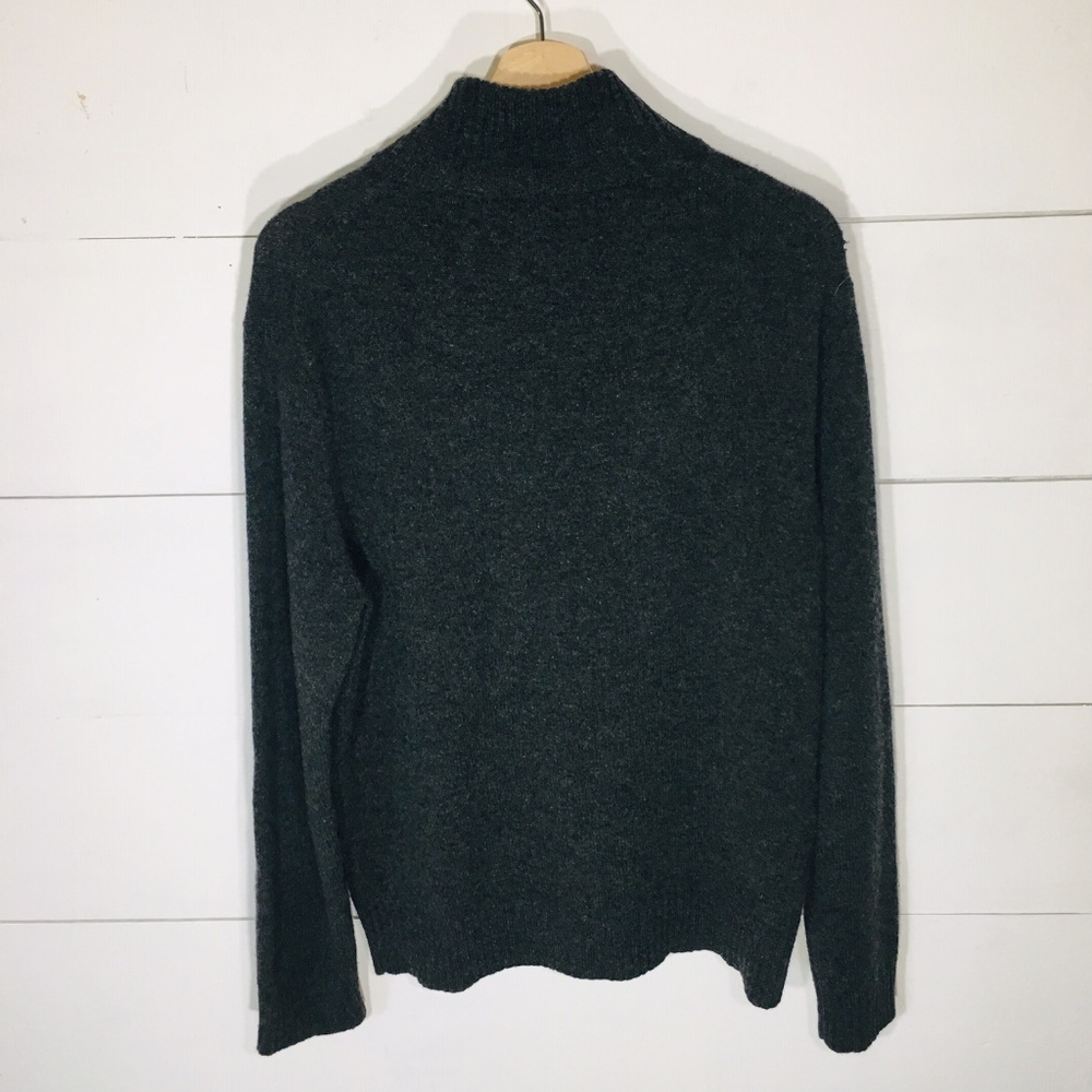 J. CREW 1/4 Zip Lambs Wool Pullover Sweater MEDIUM - Picture 4 of 4